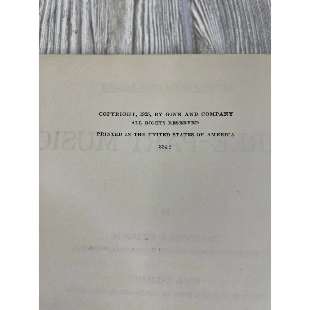 1925 Three-Part Music Ginn & Co Music Education Series Illustrated Antique